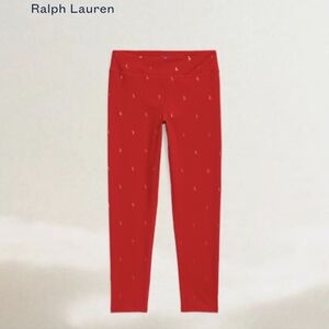 Polo Ralph Lauren Girls red leggings NWOT